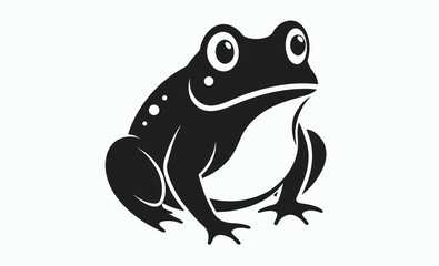  Toad silhouette vector, amphibian animal icon, frog family illustration, toad vector silhouette illustration 