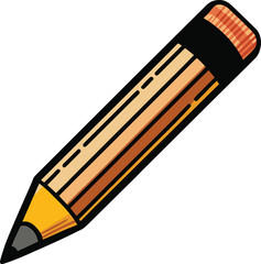 Detailed etching style illustration of a pencil with a shaded body and a hand drawing it suitable for creative advertising banners