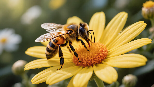 bee on flower