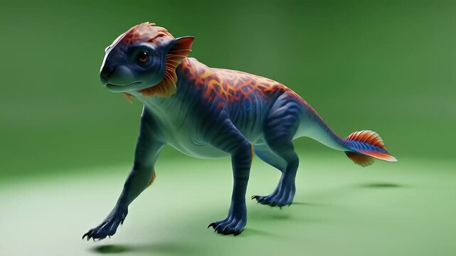 Mystical Amphibious Fantasy Creature Walking Cycle Animation