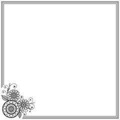 vector frame with floral ornament