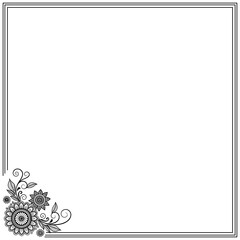 frame with floral elements