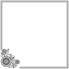 Obraz premium vector frame with flowers