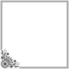vector frame with floral ornament