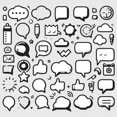 Speech bubble collection template