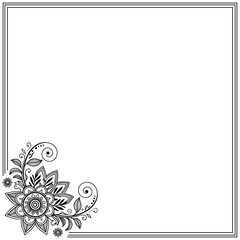 frame with floral ornament