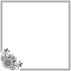 frame with floral elements