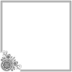vector frame for text with a floral ornament