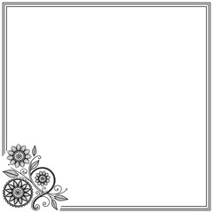 frame with floral ornament