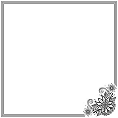 vector frame with floral ornament