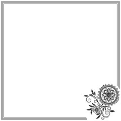 Obraz premium vector frame with floral ornament