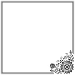 frame with floral ornament