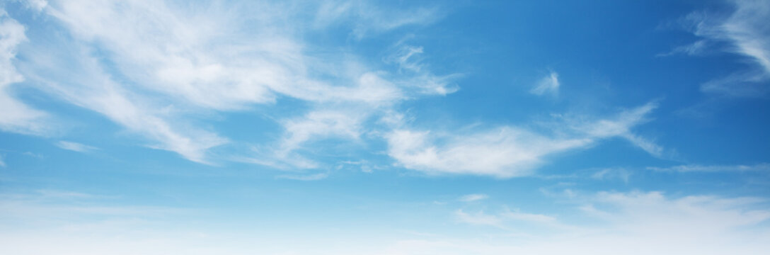 Abstract Blue sky soft fluffy clouds bright beautiful cloudscape background wallpaper freedom calm beauty nature horizon blue-sky white light summer weather day heaven air climate spring clear scene