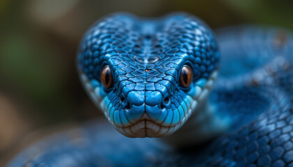 Obraz premium close up of a green snake