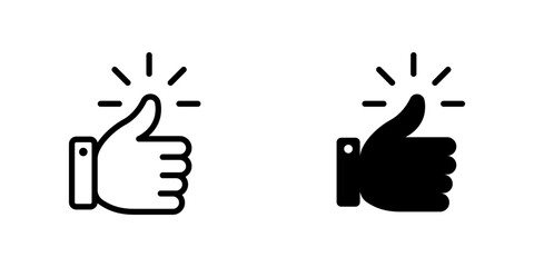 Thumbs up and approval icon