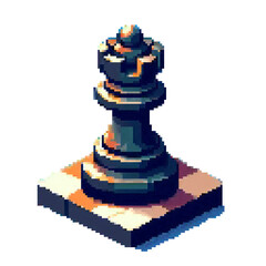 Minimal Pixel Chess Set &ndash; 8-Bit Style Black and White Retro Chess Pieces as Cute Low-Resolution Stickers for Digital and Print Use