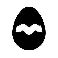 Decorated easter egg icon vector illustration