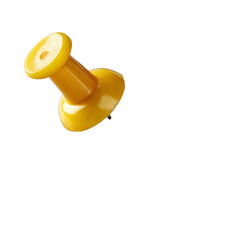 Transparent yellow push pin action office space photo minimalist close-up conceptual art