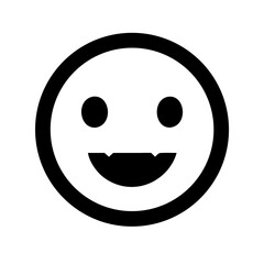 Vampire smiley icon vector illustration