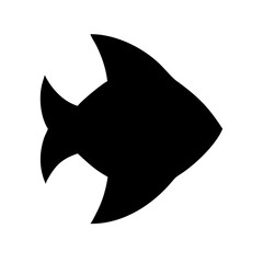 Abstract fish silhouette icon vector illustration