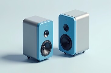 Obraz premium speakers isolated on white background
