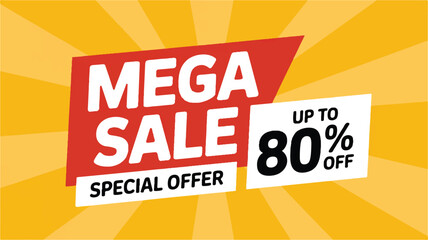Mega Sale Special Offer Up To 80 Percent Off discount
