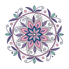 Floral mandala pattern .