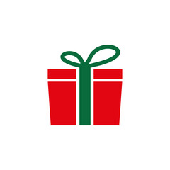 Festive Gift Icon Celebrate Giving with Simple Red and Green Design , perfect for festive season	