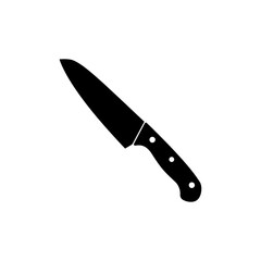 Chef utility knife silhouette vector flat illustration design. 