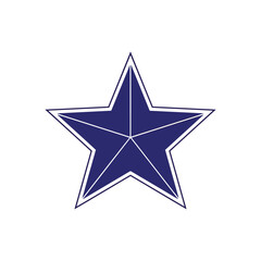 Modern Star Icon, Simple Geometric Five Pointed Star Symbol, Minimalist Design for Logo, Badge, Emblem, Decoration, Awards, Sports, and Graphic Projects