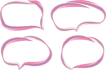 pastel nude pink color abstract design decorative lines speech bubbles