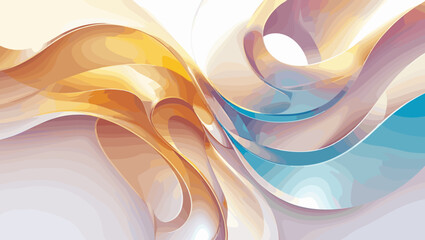 Fluid abstract background with smooth waves in pastel colors