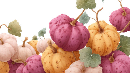 Transparent halloween pumpkin display fall decor colorful gourds whimsical setting artistic arrangement