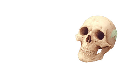 Transparent halloween skull decoration spooky atmosphere digital art festive theme close-up view seasonal concept