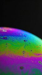 Colorful soap bubble, close-up