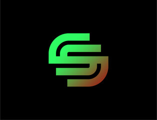 Abstract letter s logo design