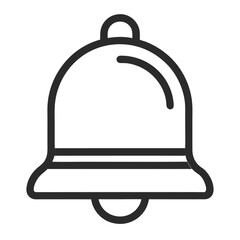 Obraz premium Simple notification icon outline graphic element