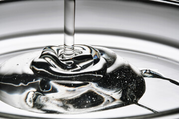Cosmetic gel or jelly for ultrasound. The texture.