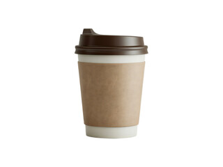 Coffee cup isolated on white background disposable paper cup with lid