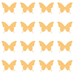 An elegant and minimalist seamless pattern featuring yellow butterflies.