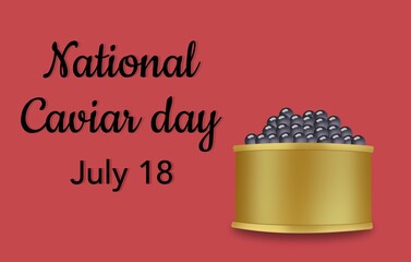 National Caviar Day Illustration: Drawing a can of caviar for a luxurious food celebration