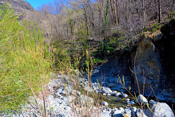 Val Gargassa: the canyon in Beigua Park, Genoa, Italy