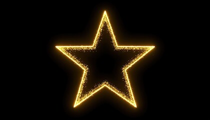Glowing golden star graphic