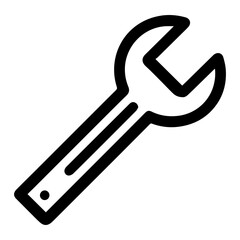Simple vector icon of wrench