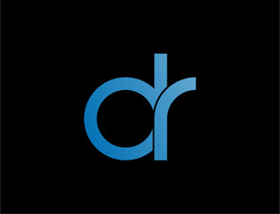 Stylish dr monogram logo design