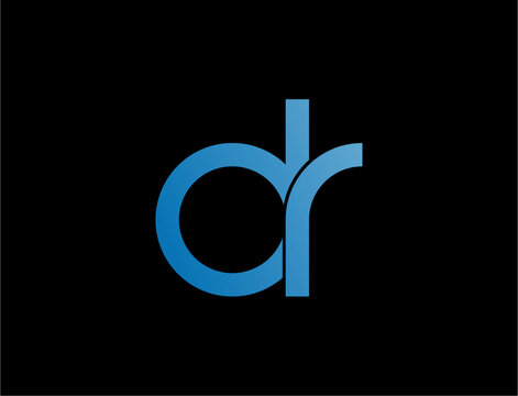 Stylish dr monogram logo design
