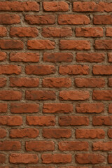 Seamless red brick wall texture with natural rough surface and mortar lines, ideal for backgrounds, facades, or architectural designs.