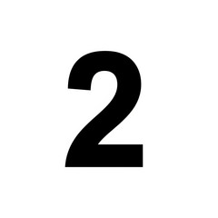 number 2 in black