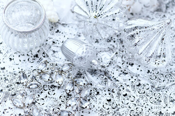 Close-up of a Christmas decoration. Soft focus.	