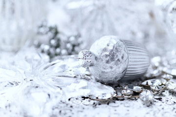 Close-up of a Christmas decoration. Soft focus.	